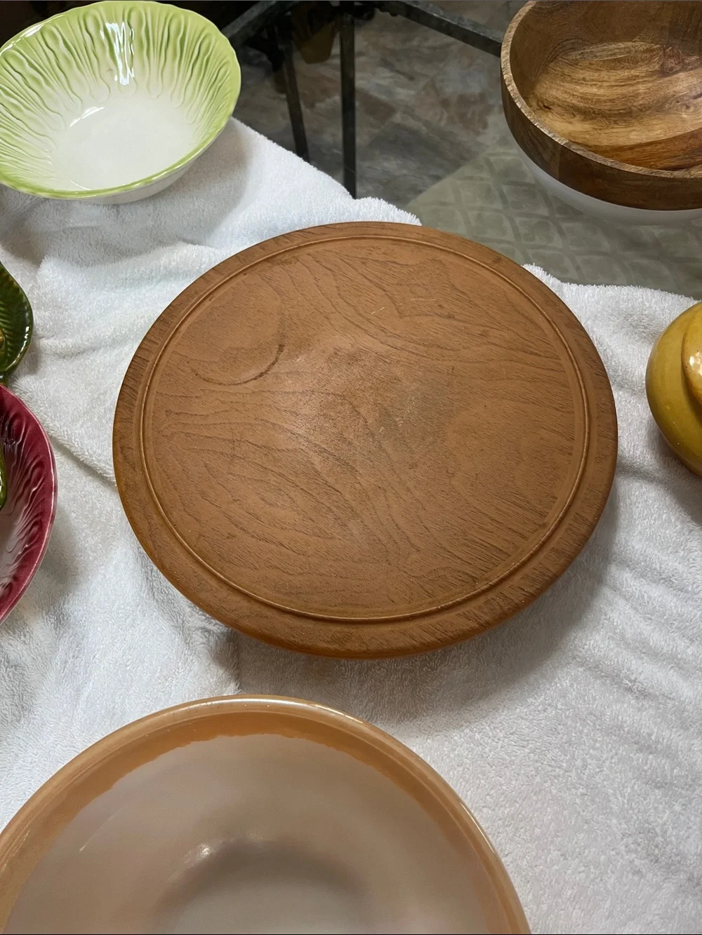 Antique pair, Lazy Susan, in good condition
